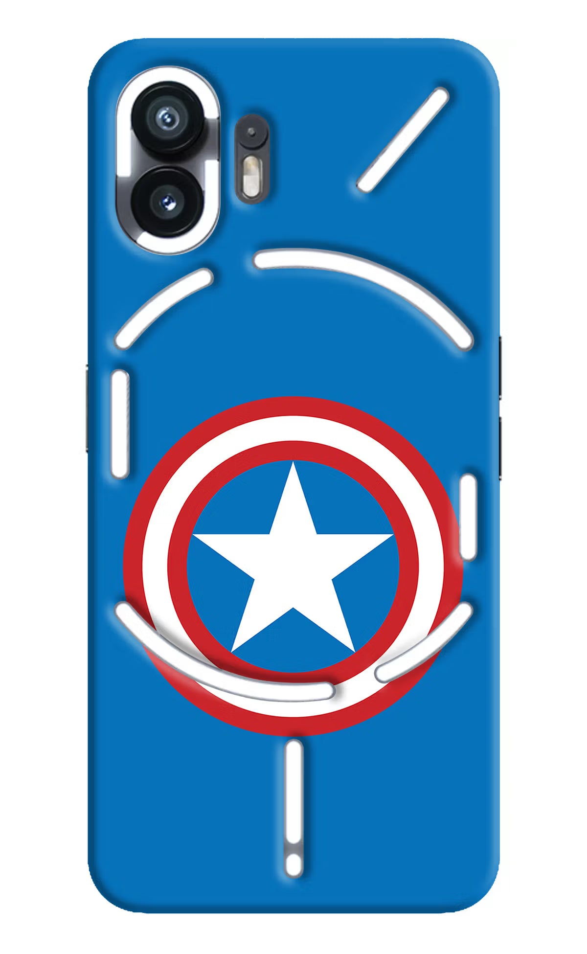 Captain America Logo Nothing Phone 2 Hard Case Back Cover by Casekaro