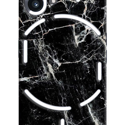 Black Marble Texture Nothing Phone 2 Hard Case Back Cover by Casekaro