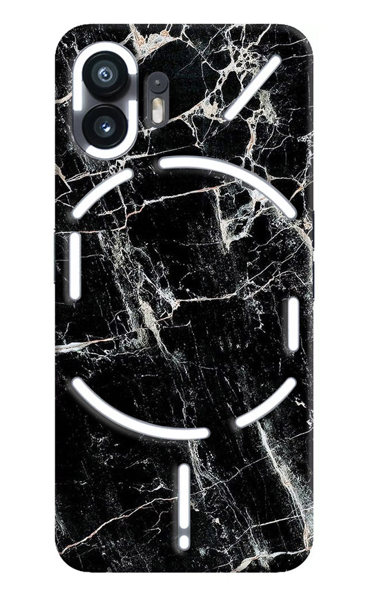 Black Marble Texture Nothing Phone 2 Hard Case Back Cover by Casekaro