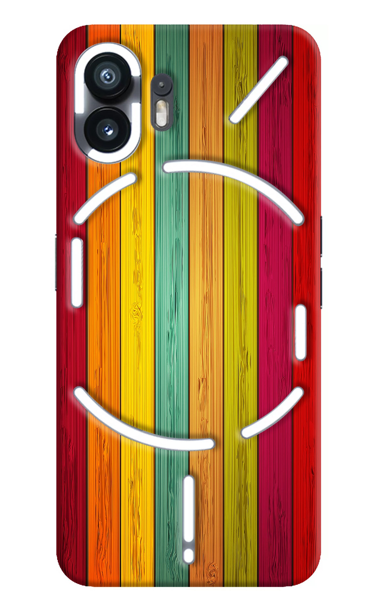 Multicolor Wooden Nothing Phone 2 Back Cover