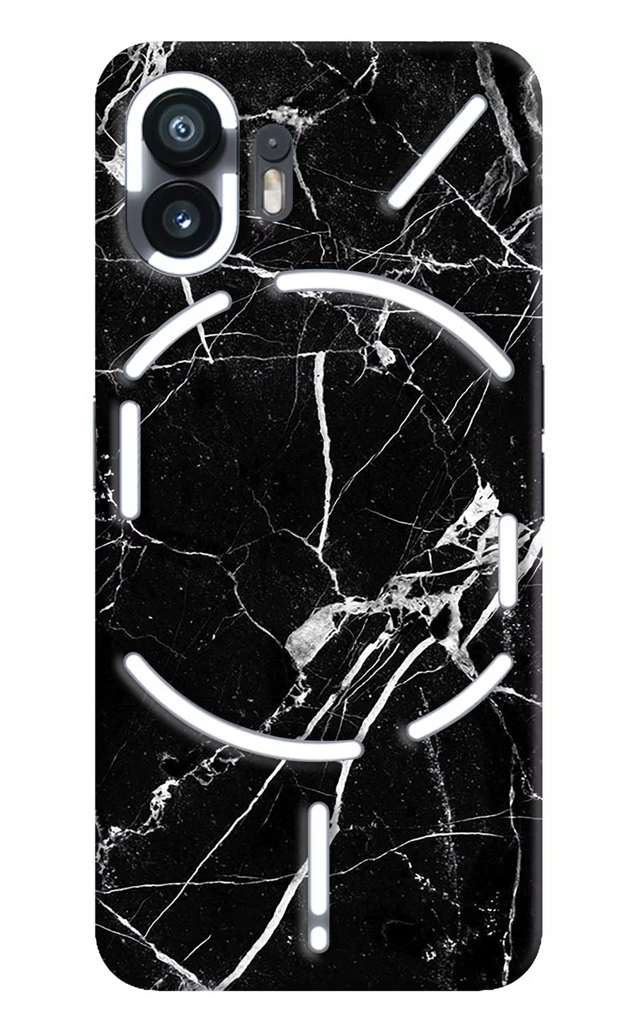 Black Marble Pattern Nothing Phone 2 Back Cover, Hard case