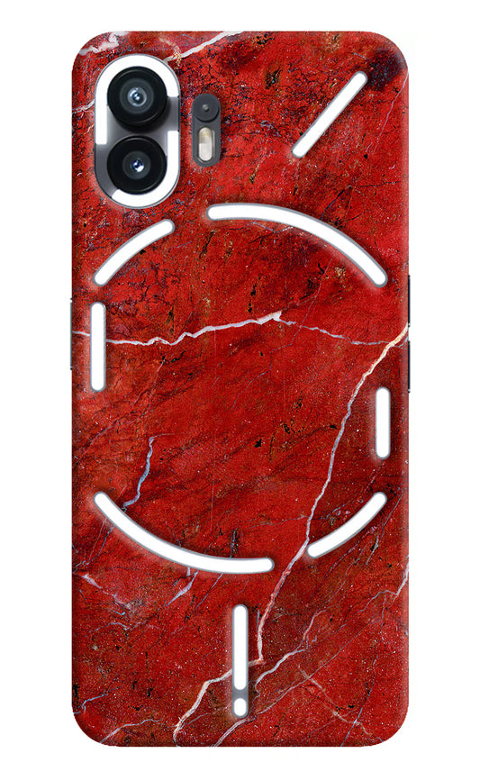 Red Marble Design Nothing Phone 2 Hard Case Back Cover by Casekaro