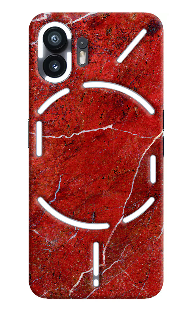 Red Marble Design Nothing Phone 2 Hard Case Back Cover by Casekaro