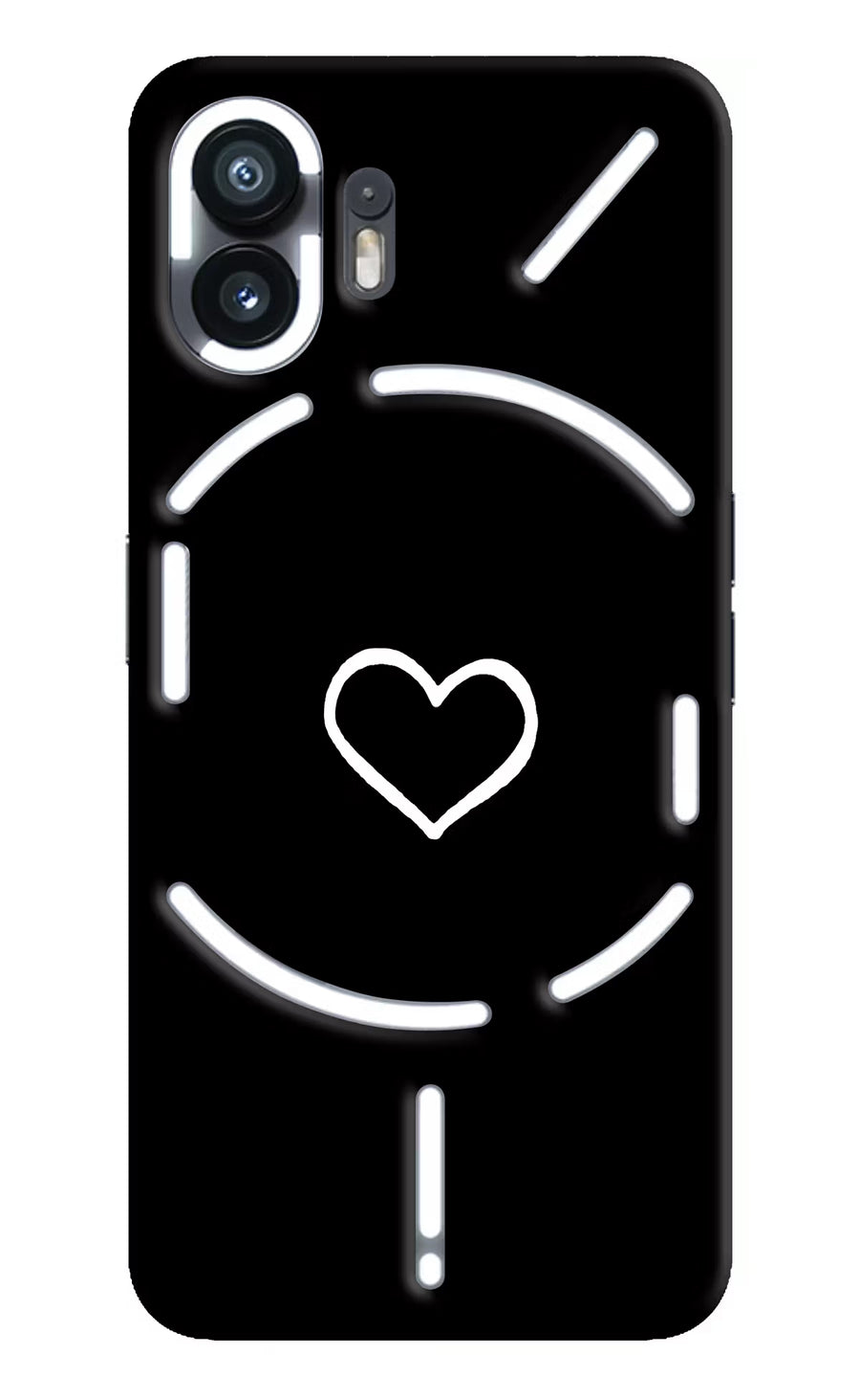 Heart Nothing Phone 2 Back Cover, Hard case