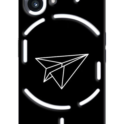 Paper Plane White Nothing Phone 2 Hard Case Back Cover by Casekaro