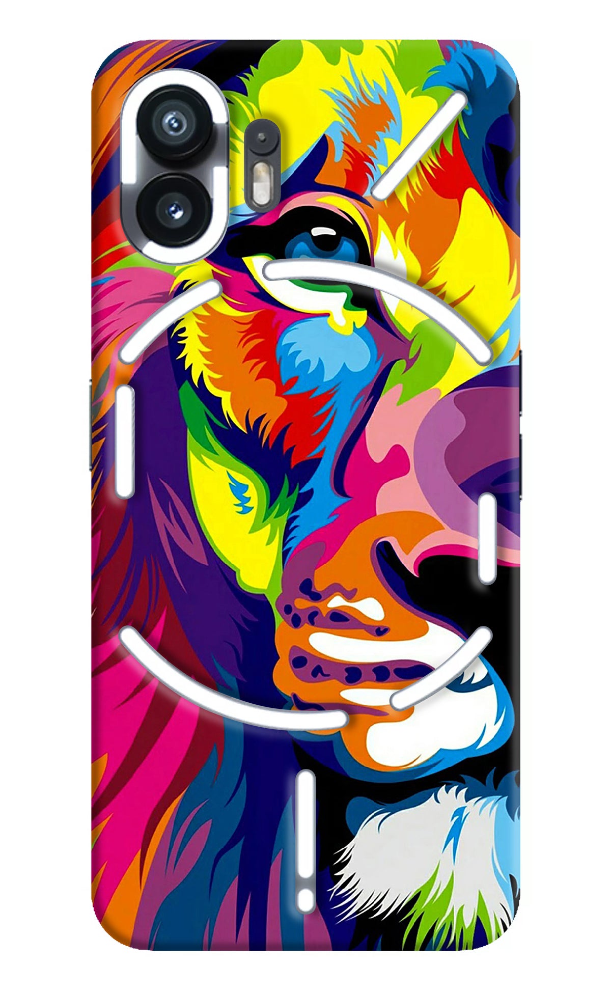 Lion Half Face Nothing Phone 2 Back Cover