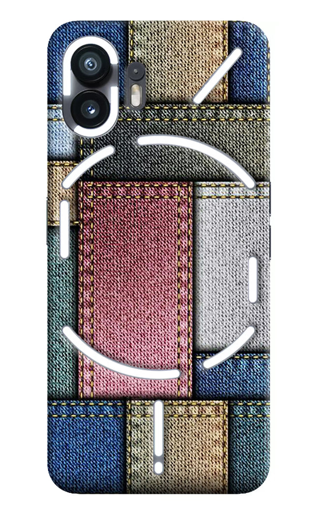 Multicolor Jeans Nothing Phone 2 Hard Case Back Cover by Casekaro