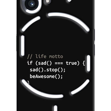 Life Motto Code Nothing Phone 2 Hard Case Back Cover by Casekaro