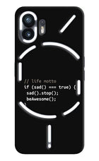 Life Motto Code Nothing Phone 2 Hard Case Back Cover by Casekaro