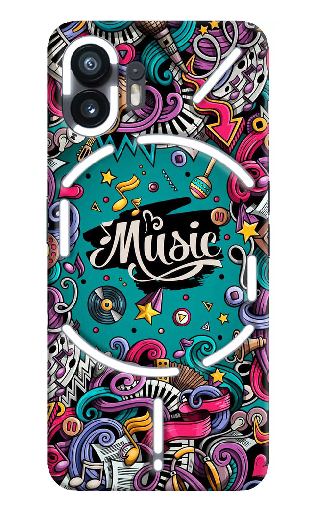 Music Graffiti Nothing Phone 2 Hard Case Back Cover by Casekaro