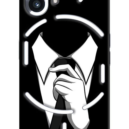 Black Tie Nothing Phone 2 Hard Case Back Cover by Casekaro
