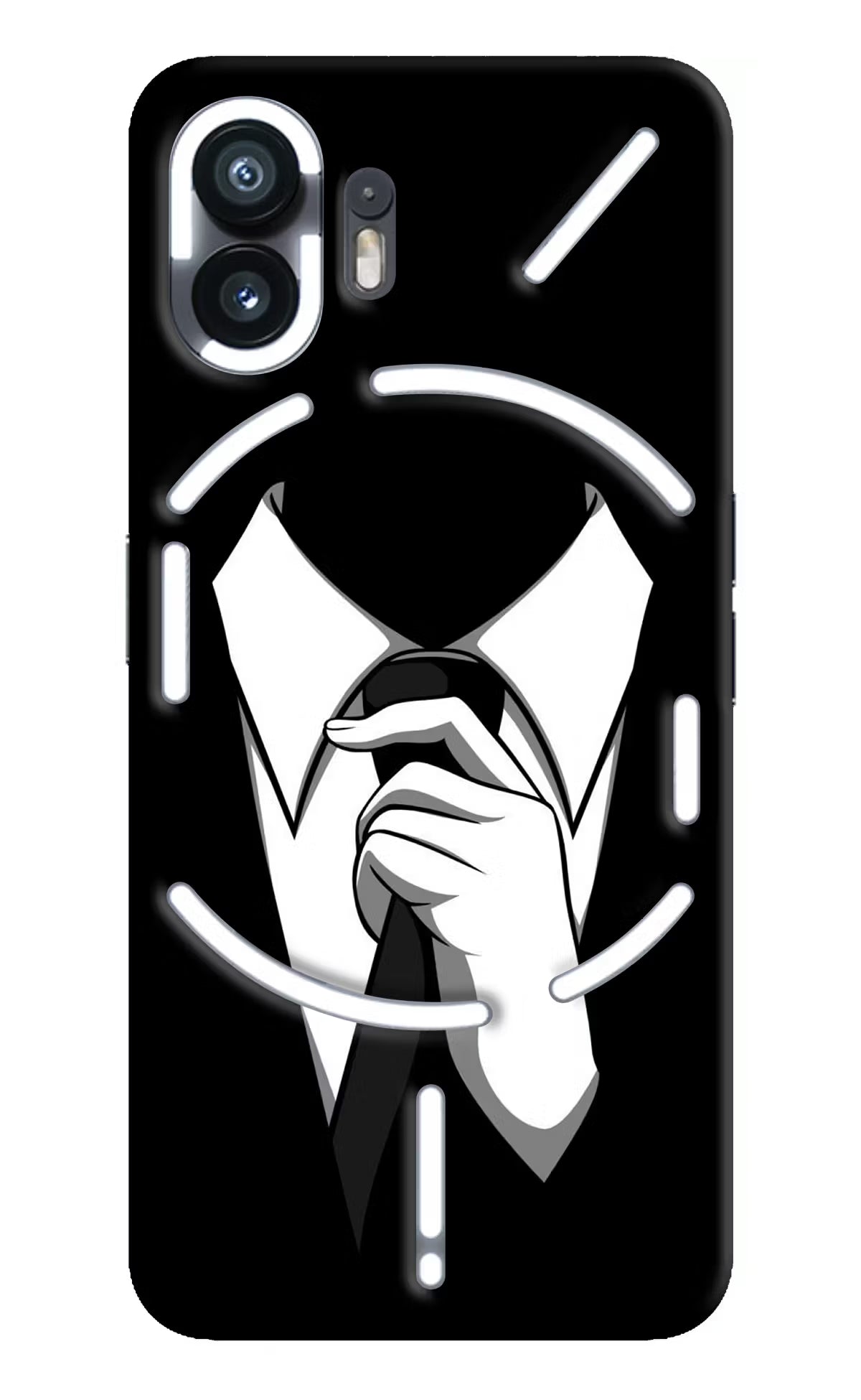 Black Tie Nothing Phone 2 Hard Case Back Cover by Casekaro