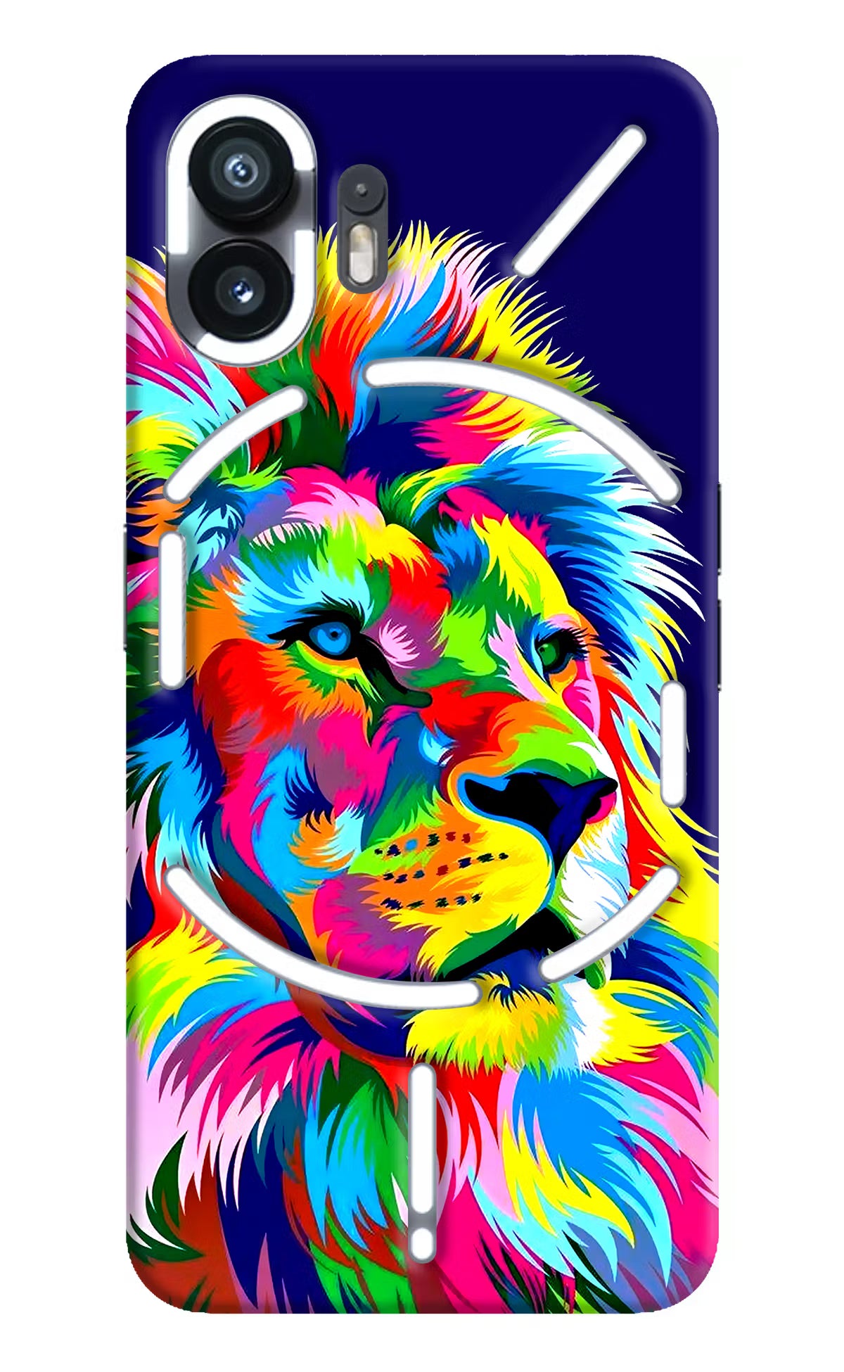 Vector Art Lion Nothing Phone 2 Hard Case Back Cover by Casekaro