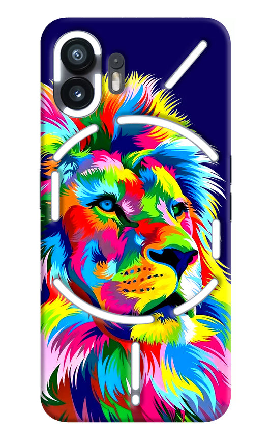 Vector Art Lion Nothing Phone 2 Hard Case Back Cover by Casekaro