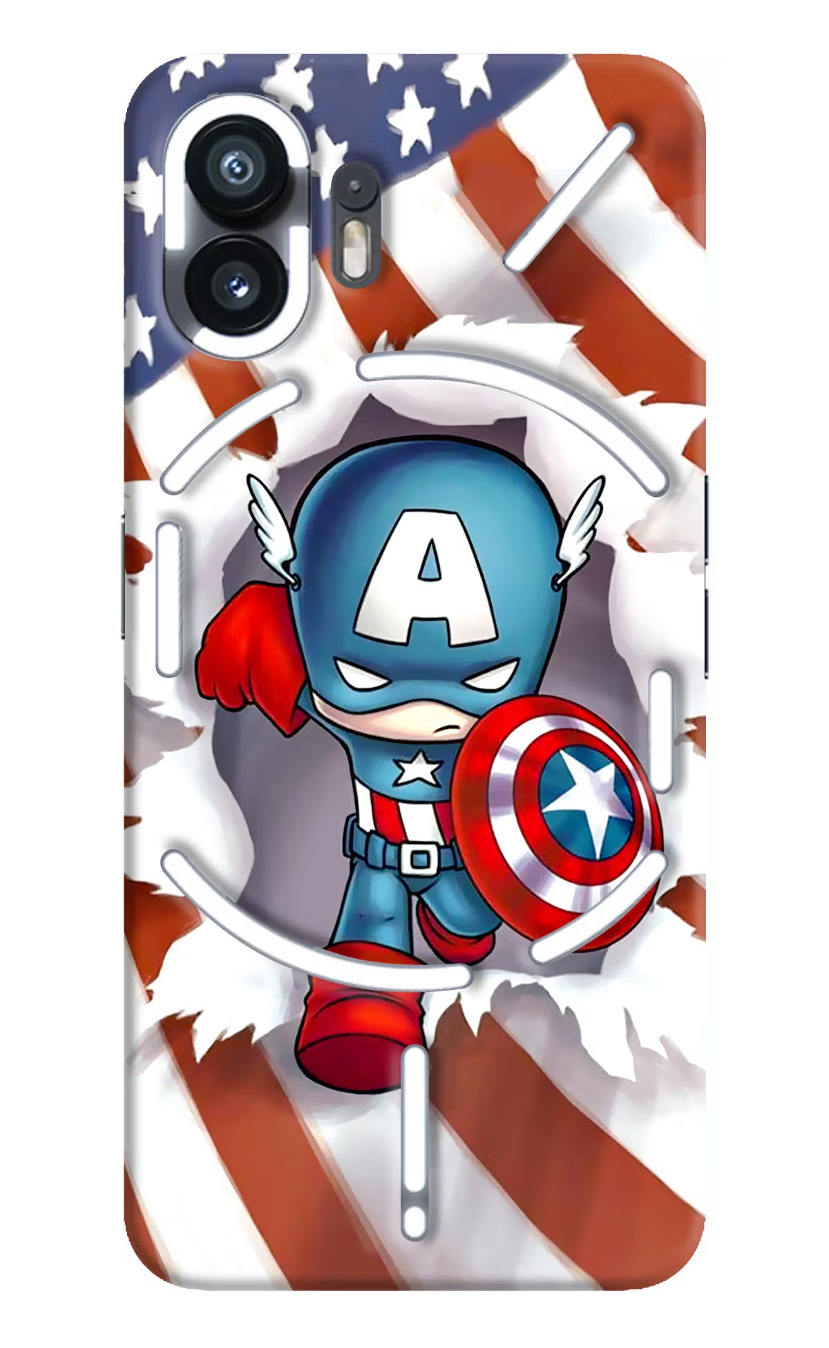 Captain America Nothing Phone 2 Hard Case Back Cover by Casekaro