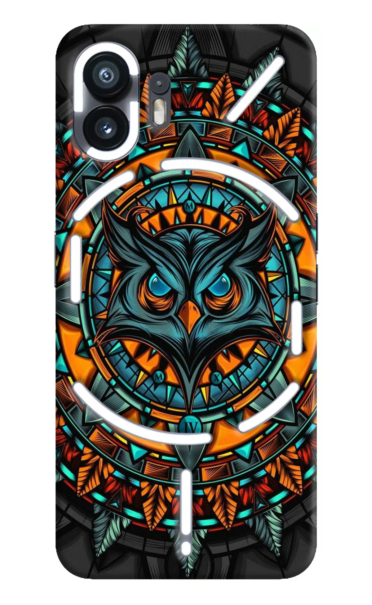 Angry Owl Art Nothing Phone 2 Hard Case Back Cover by Casekaro