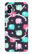 Elephants Nothing Phone 2 Hard Case Back Cover by Casekaro