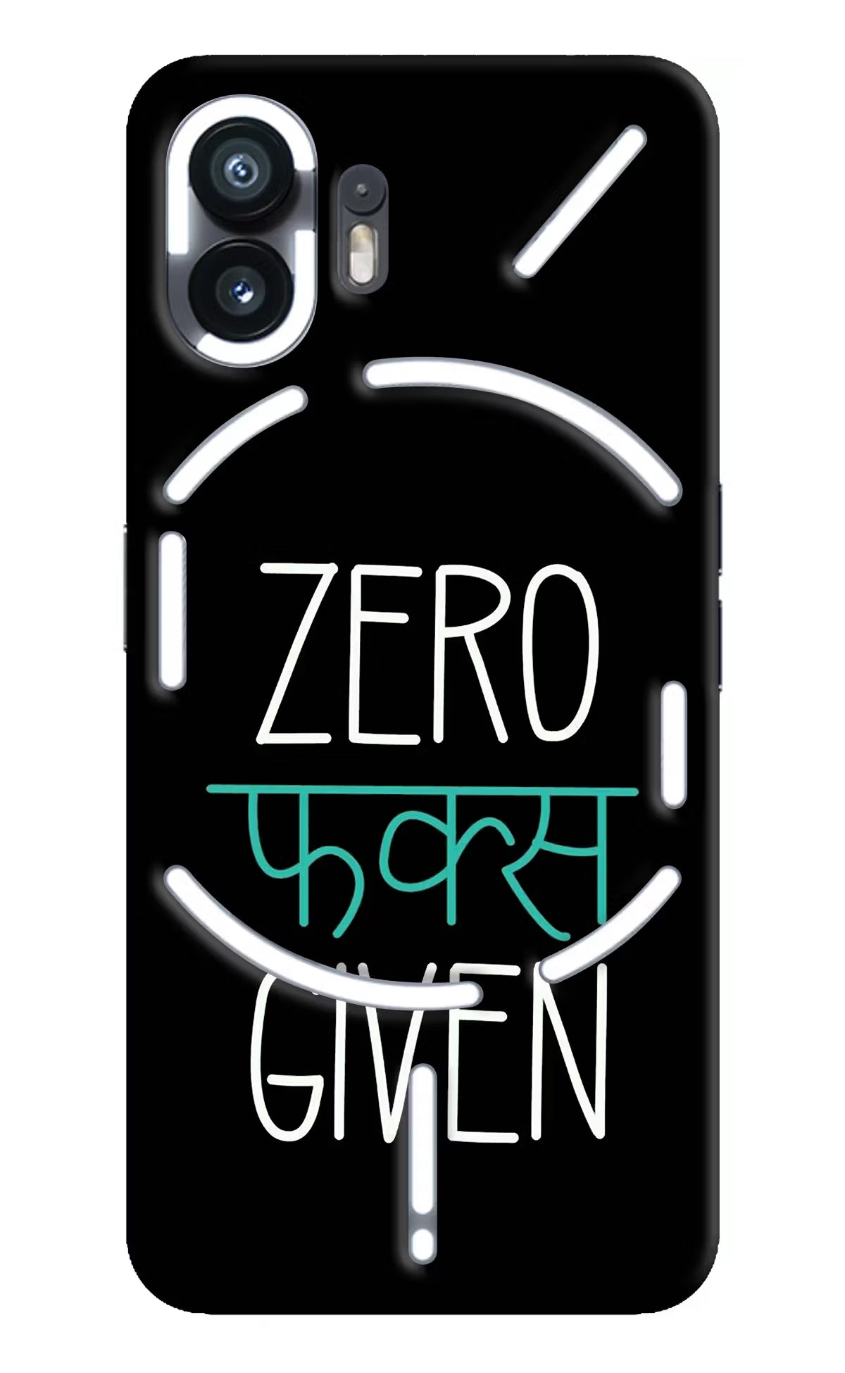 Zero Fucks Given Nothing Phone 2 Hard Case Back Cover by Casekaro