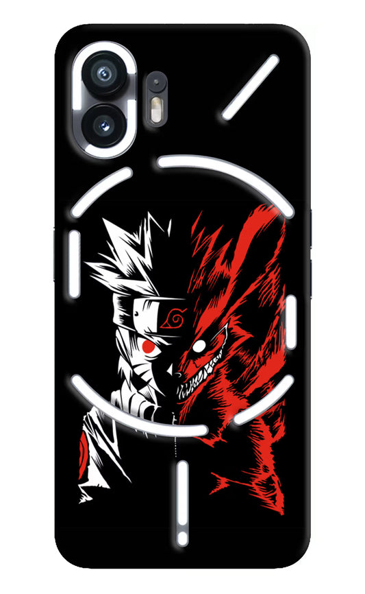 Naruto Two Face Nothing Phone 2 Hard Case Back Cover by Casekaro