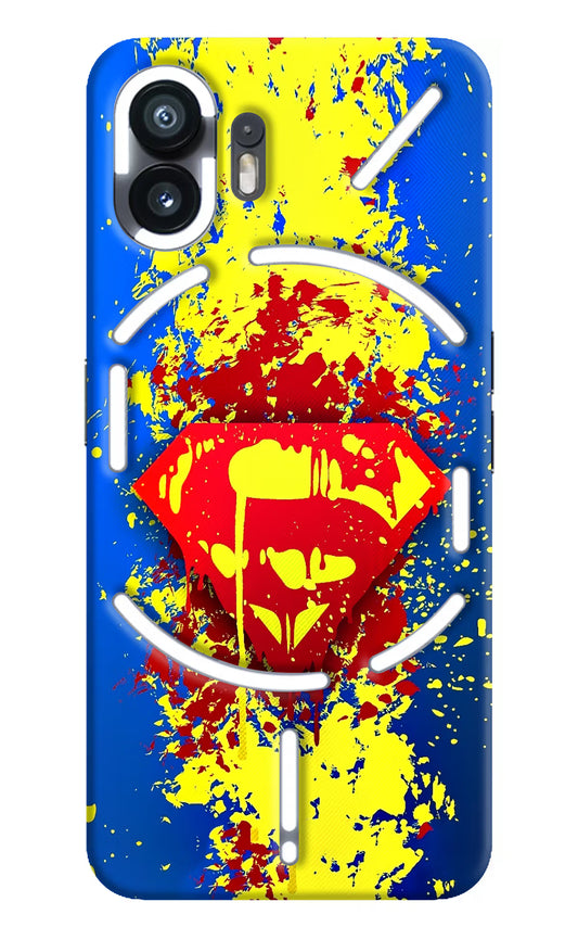 Superman logo Nothing Phone 2 Hard Case Back Cover by Casekaro