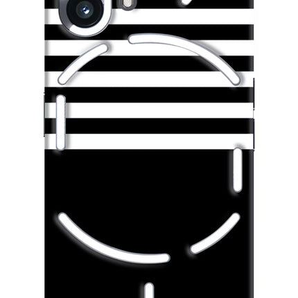 Black and White Print Nothing Phone 2 Hard Case Back Cover by Casekaro