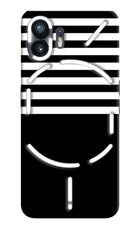Black and White Print Nothing Phone 2 Hard Case Back Cover by Casekaro