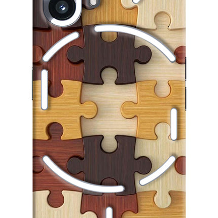 Wooden Puzzle Nothing Phone 2 Hard Case Back Cover by Casekaro