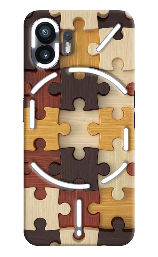 Wooden Puzzle Nothing Phone 2 Hard Case Back Cover by Casekaro