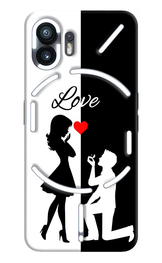 Love Propose Black And White Nothing Phone 2 Back Cover