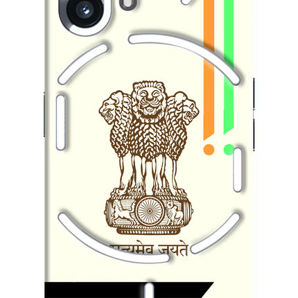 Satyamev Jayate Brown Logo Nothing Phone 2 Hard Case Back Cover by Casekaro