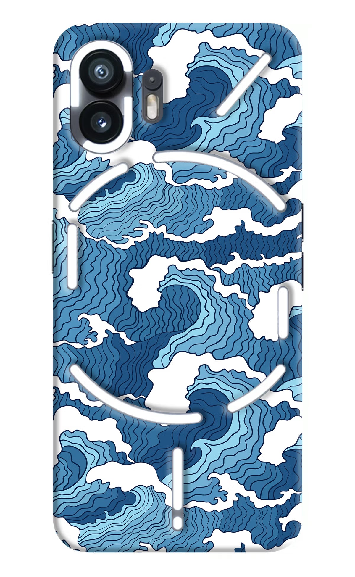 Blue Waves Nothing Phone 2 Hard Case Back Cover by Casekaro