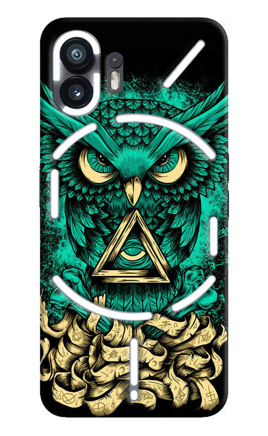 Green Owl Nothing Phone 2 Hard Case Back Cover by Casekaro