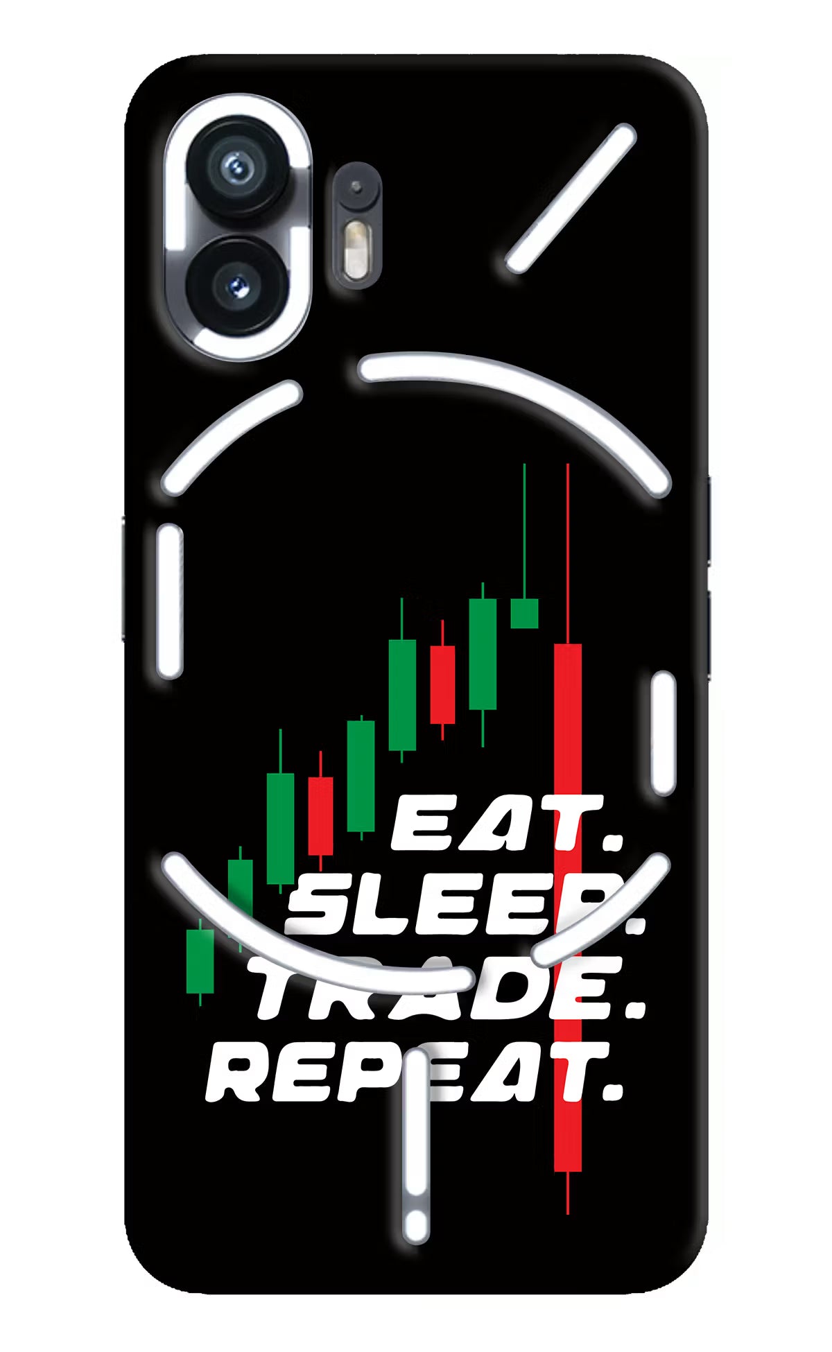Eat Sleep Trade Repeat Nothing Phone 2 Hard Case Back Cover by Casekaro