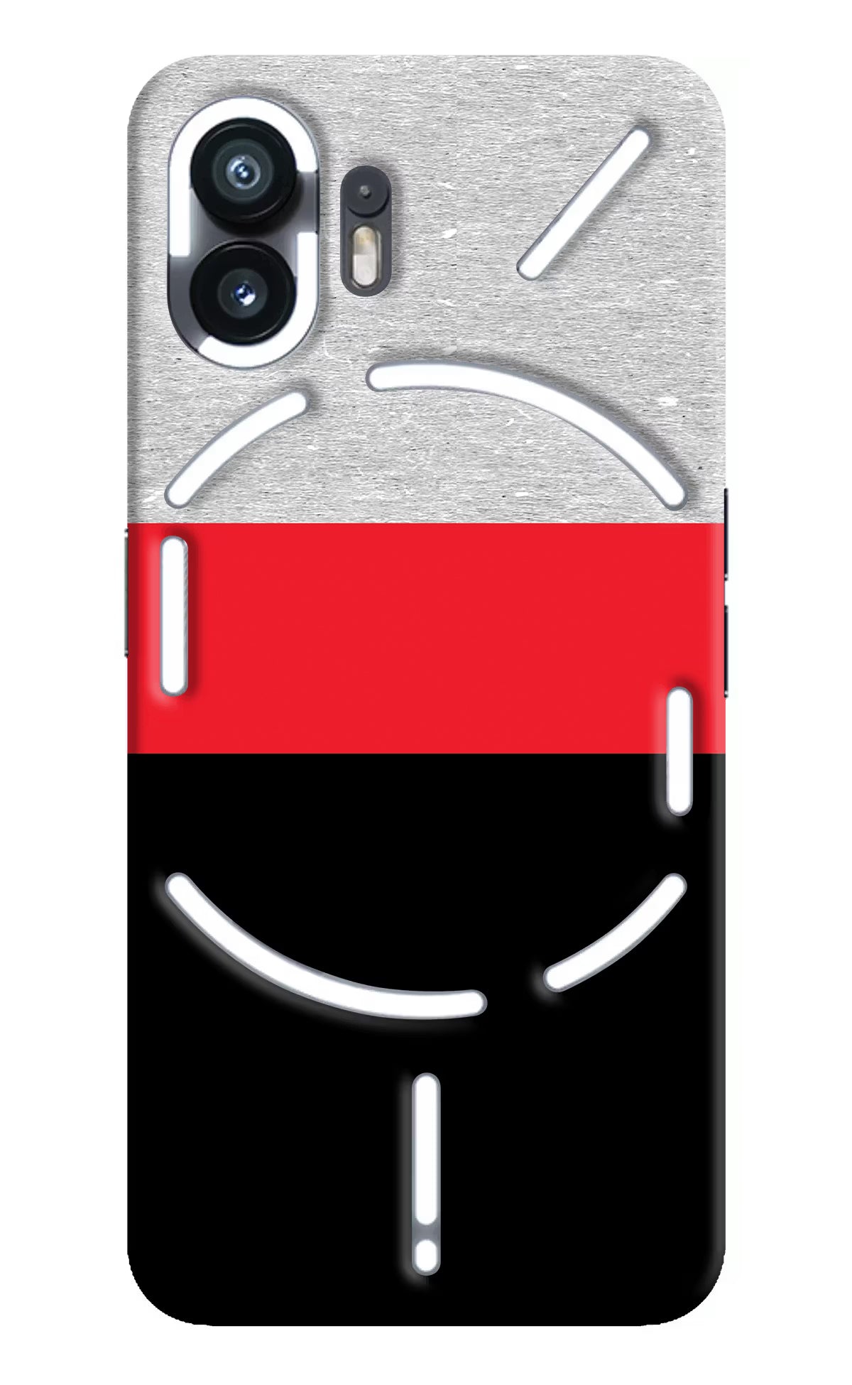 Tri Color Pattern Nothing Phone 2 Hard Case Back Cover by Casekaro