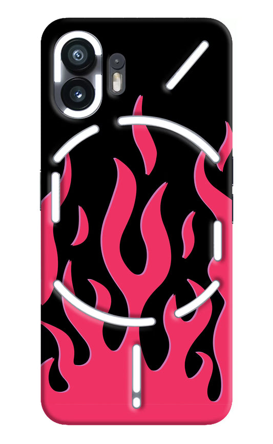 Fire Flames Nothing Phone 2 Hard Case Back Cover by Casekaro