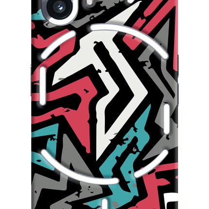 Geometric Graffiti Nothing Phone 2 Hard Case Back Cover by Casekaro