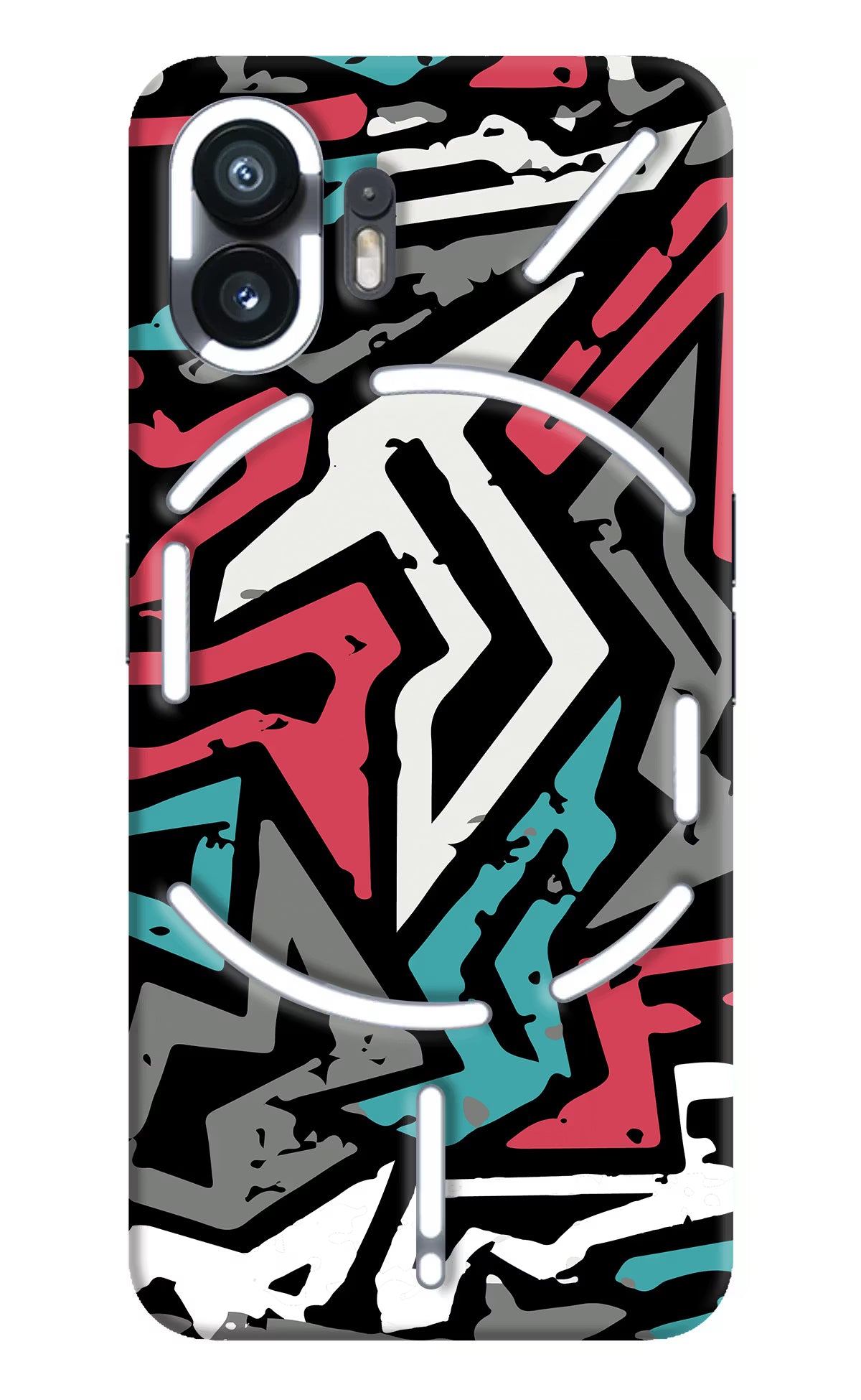 Geometric Graffiti Nothing Phone 2 Hard Case Back Cover by Casekaro