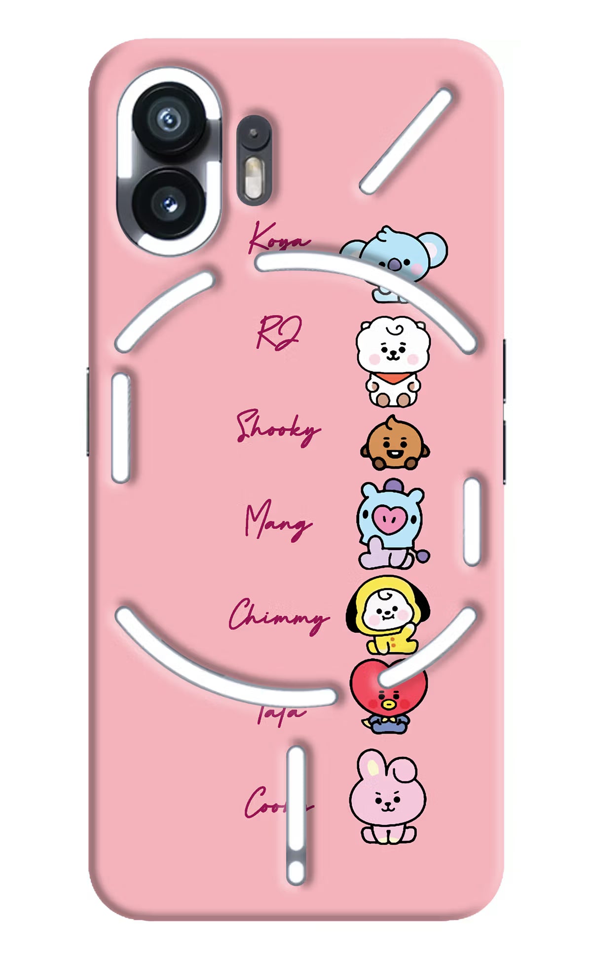 BTS names Nothing Phone 2 Hard Case Back Cover by Casekaro