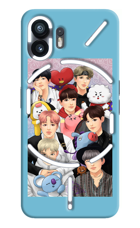 BTS with animals Nothing Phone 2 Back Cover