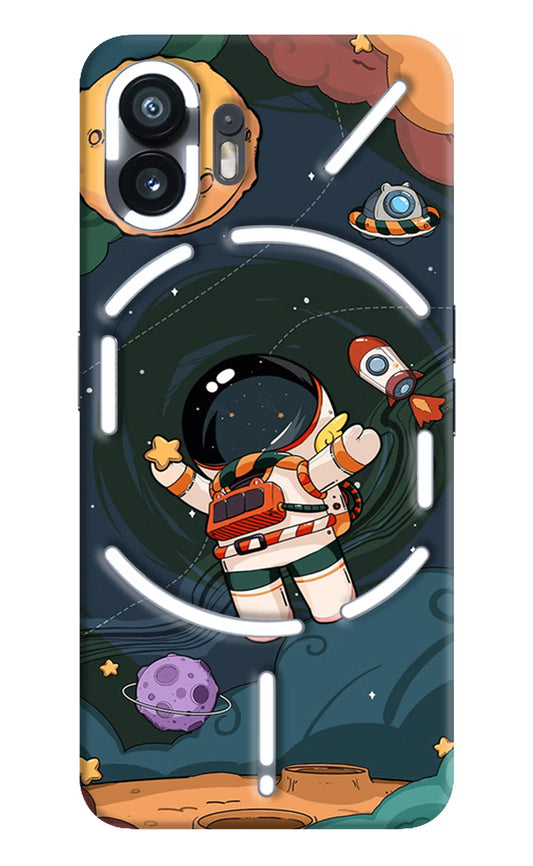 Cartoon Astronaut Nothing Phone 2 Hard Case Back Cover by Casekaro