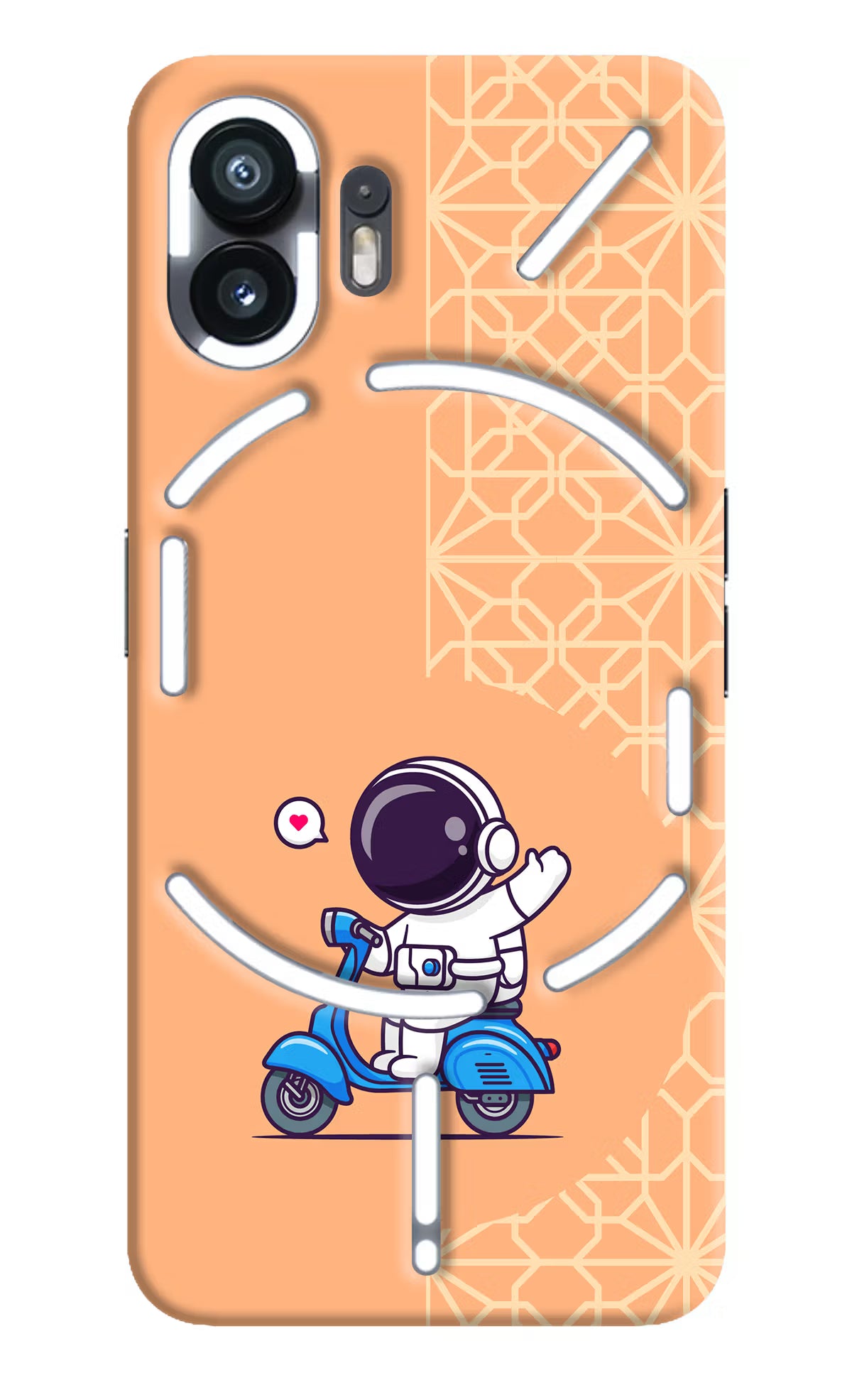 Cute Astronaut Riding Nothing Phone 2 Hard Case Back Cover by Casekaro