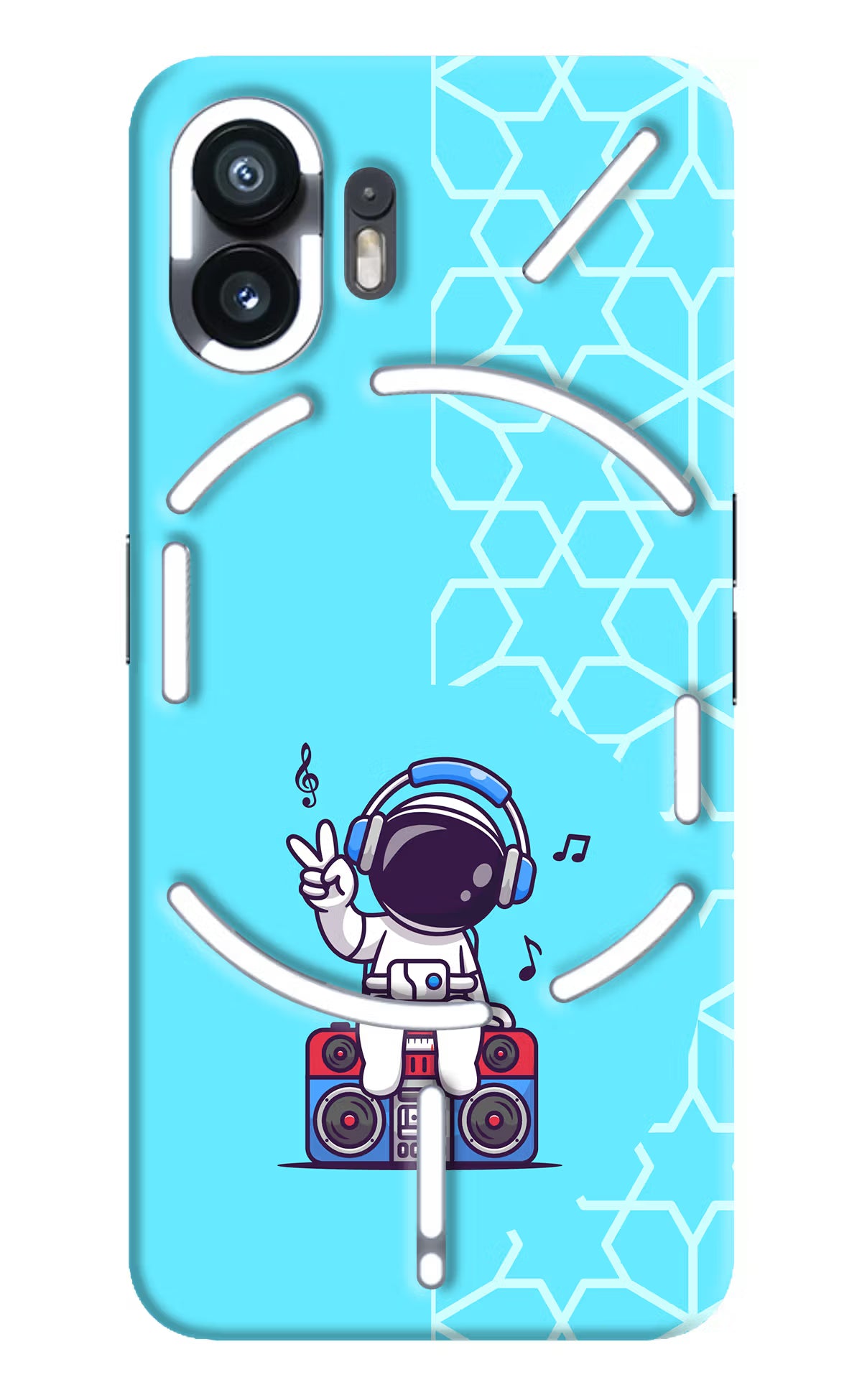 Cute Astronaut Chilling Nothing Phone 2 Hard Case Back Cover by Casekaro