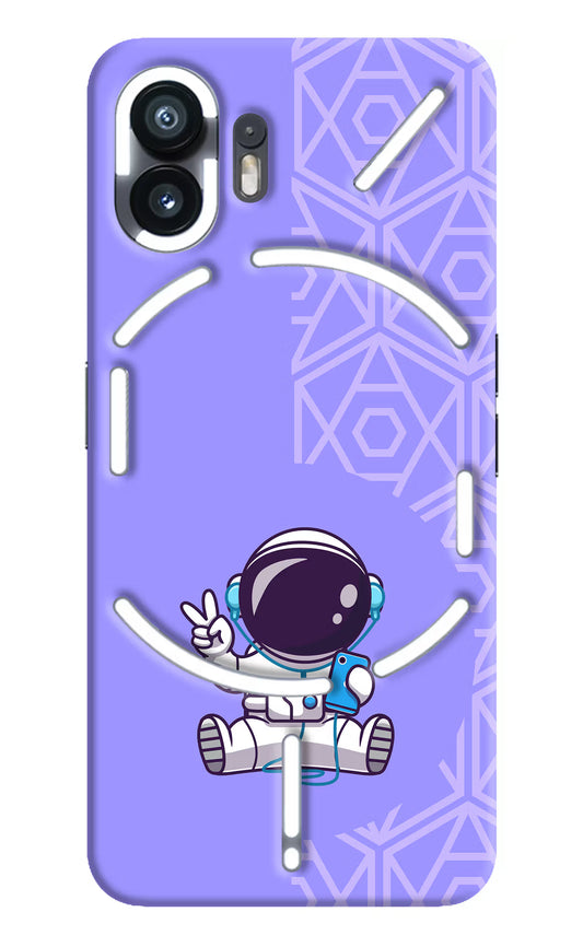 Cute Astronaut Chilling Nothing Phone 2 Hard Case Back Cover by Casekaro