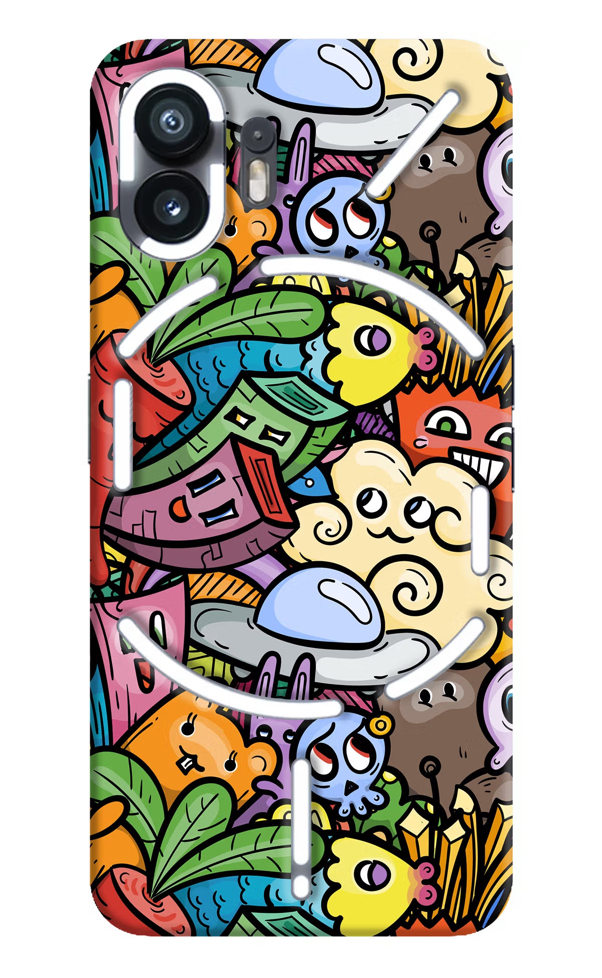 Veggie Doodle Nothing Phone 2 Hard Case Back Cover by Casekaro