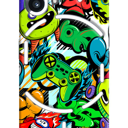 Game Doodle Nothing Phone 2 Hard Case Back Cover by Casekaro