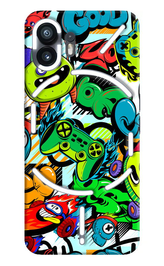 Game Doodle Nothing Phone 2 Hard Case Back Cover by Casekaro