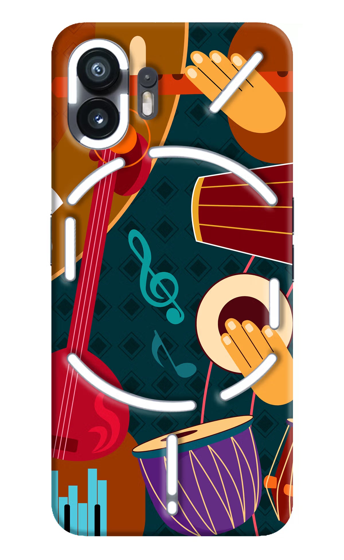 Music Instrument Nothing Phone 2 Hard Case Back Cover by Casekaro