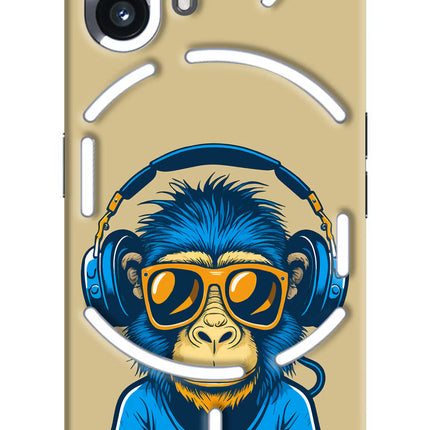 Monkey Headphone Nothing Phone 2 Hard Case Back Cover by Casekaro
