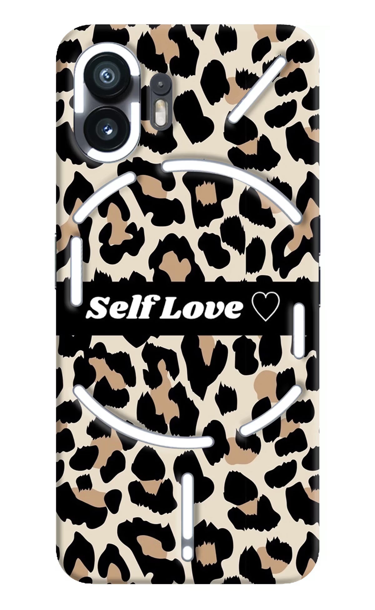 Leopard Print Self Love Nothing Phone 2 Hard Case Back Cover by Casekaro