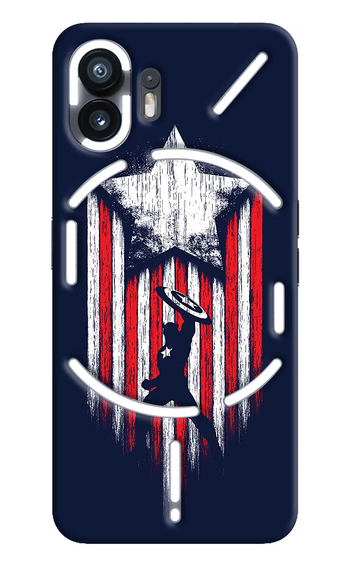 Captain America Marvel Art Nothing Phone 2 Hard Case Back Cover by Casekaro